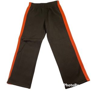 NWOT Boyz Wear Dark Brown Fleece Jogger With Orange Taping Size 5